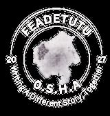 Circular black and white logo for O.S.H.A. Peadetutu with profile silhouette